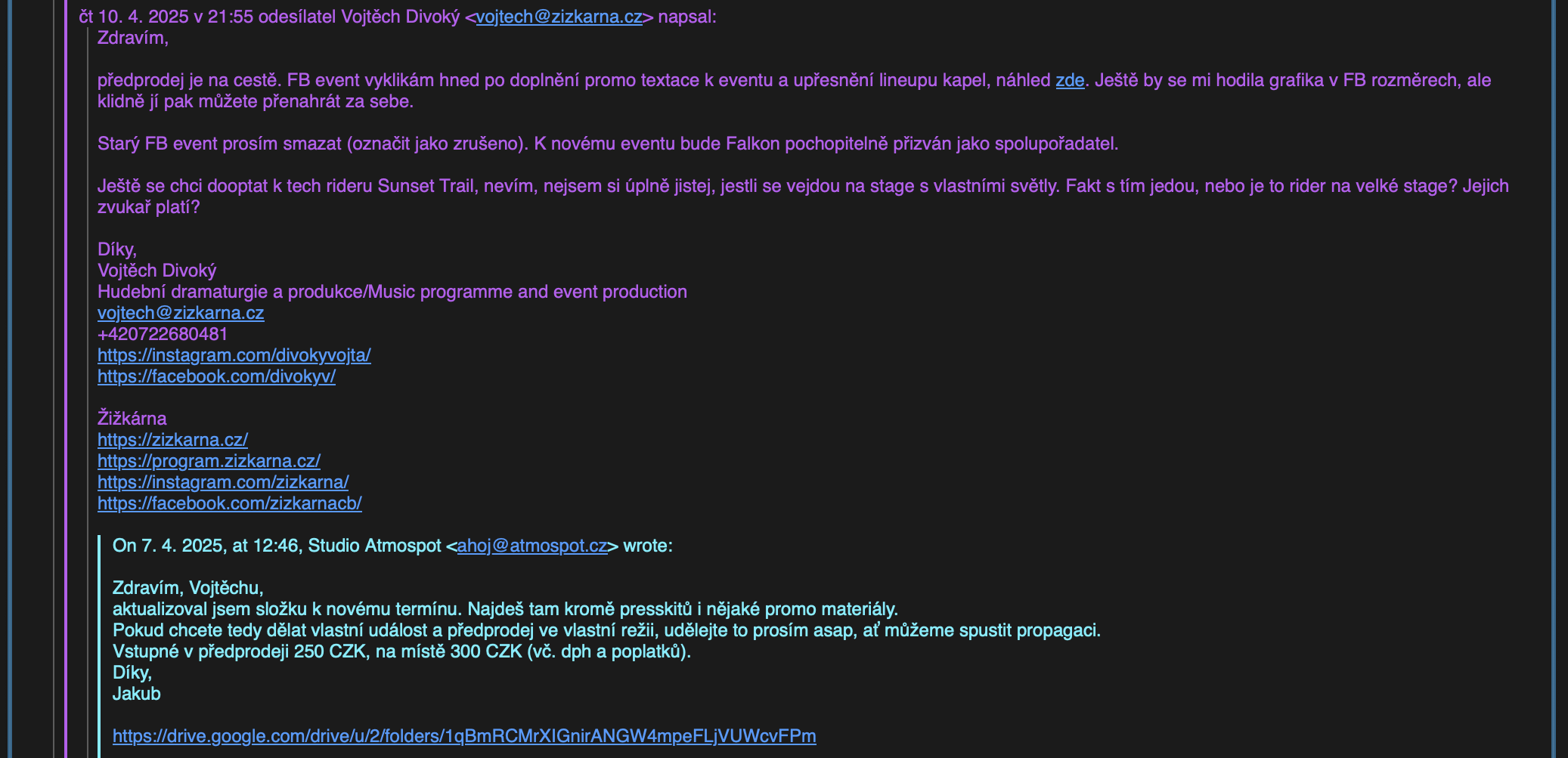 mail conversation screenshot