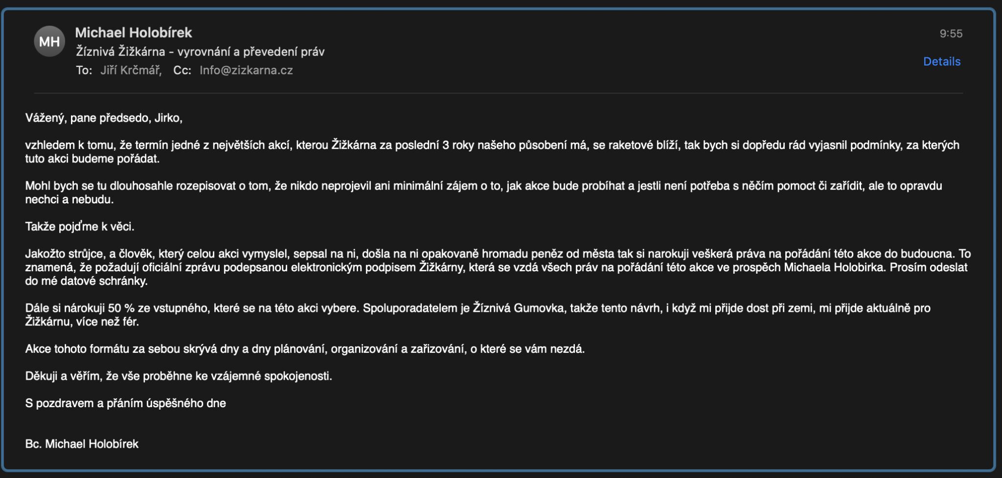 mail conversation screenshot
