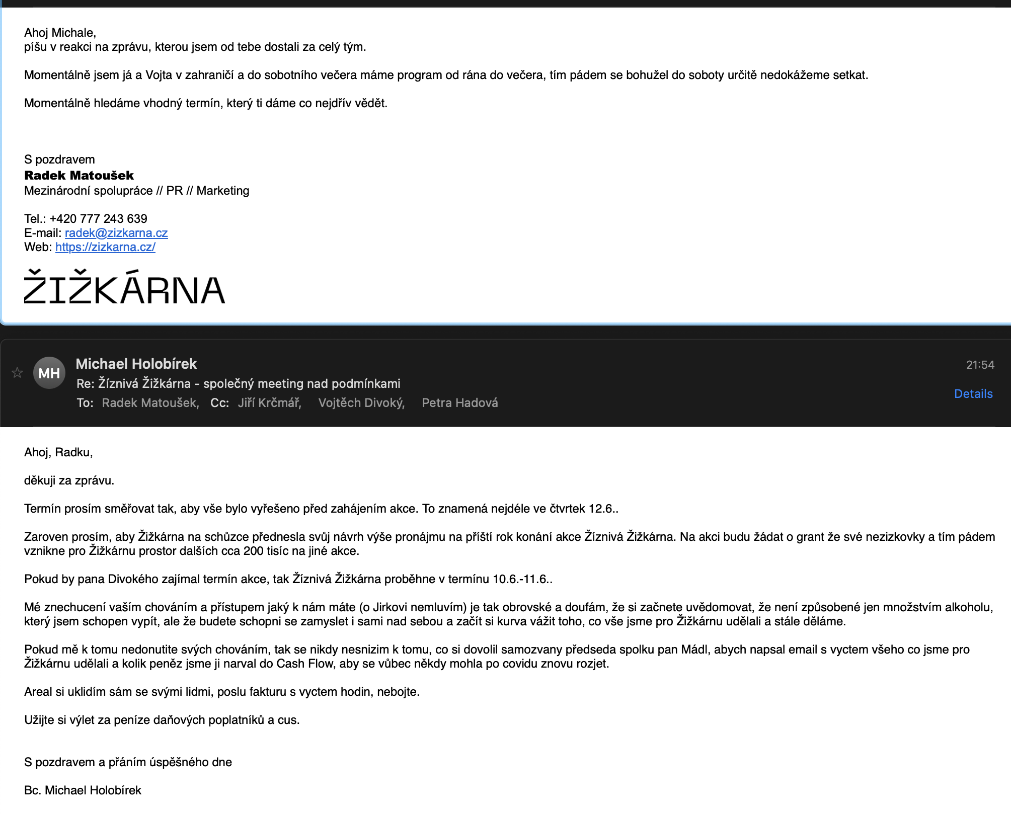 mail conversation screenshot